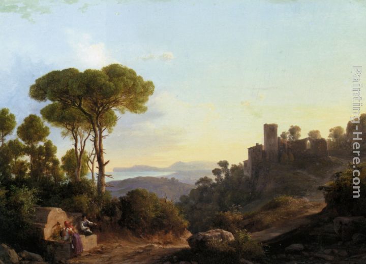 A Classical Landscape painting - Karoly Marko A Classical Landscape art painting